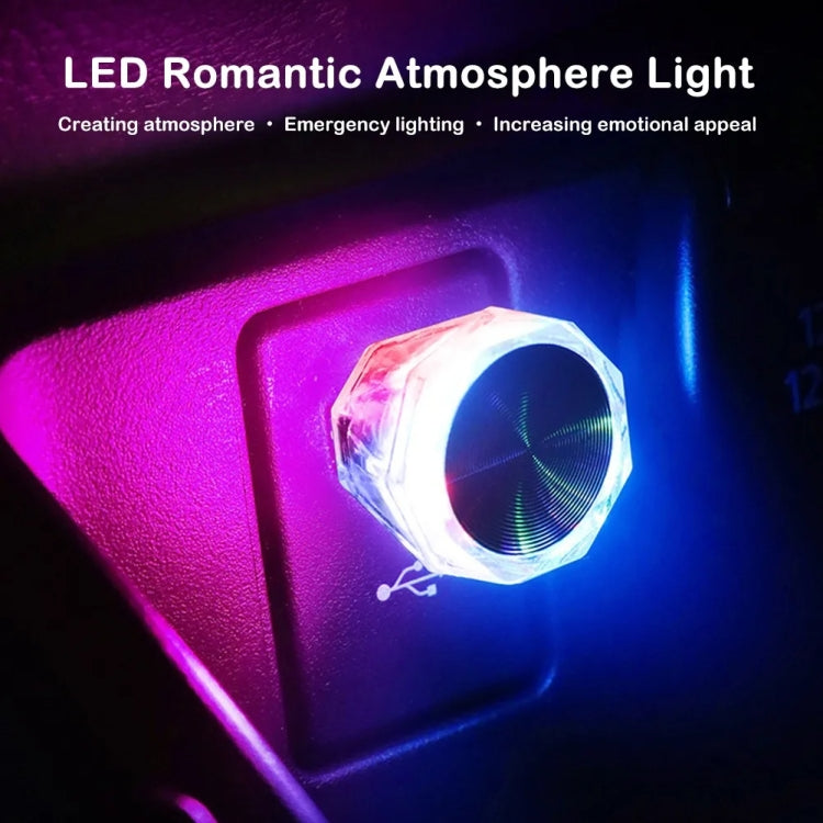 Car Diamond Model USB Ambient Light Charge-Free Plug And Play LED Decorative Lights(Ice Blue) - Atmosphere lights by PMC TechLife | Online Shopping South Africa | PMC TechLife | Buy Now Pay Later Mobicred