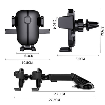 2 In 1 Car Cell Phone Telescopic Holder Universal Automobile Navigation Bracket - Car Holders by PMC Jewellery | Online Shopping South Africa | PMC Jewellery | Buy Now Pay Later Mobicred