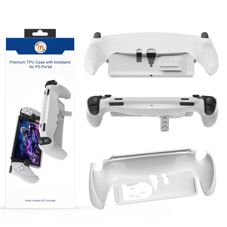 For PlayStation Portal Handle JYS TPU Protective Case With Stand(White) - Cases by JYS | Online Shopping South Africa | PMC Jewellery | Buy Now Pay Later Mobicred