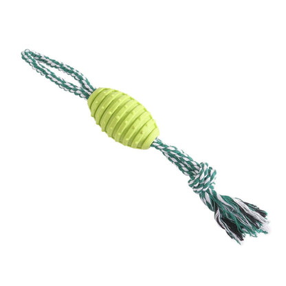 Dog Teething Toy Knot Pet Bite Resistant Teeth Cleaning Cotton Rope Ball(Green) - Rope Toys by PMC Jewellery | Online Shopping South Africa | PMC Jewellery