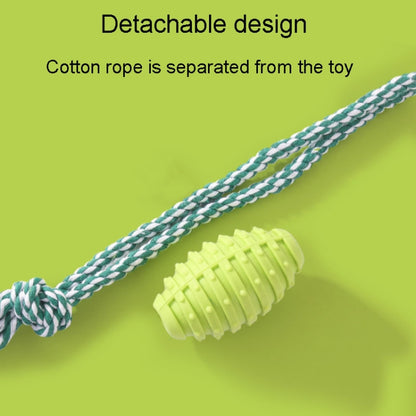 Dog Teething Toy Knot Pet Bite Resistant Teeth Cleaning Cotton Rope Ball(Green) - Rope Toys by PMC Jewellery | Online Shopping South Africa | PMC Jewellery