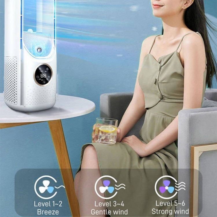 Desk Bladeless Humidification Electric Fan Six Gear Adjustable with LED Light Timing Function(Blue) - Electric Fans by PMC TechLife | Online Shopping South Africa | PMC TechLife | Buy Now Pay Later Mobicred
