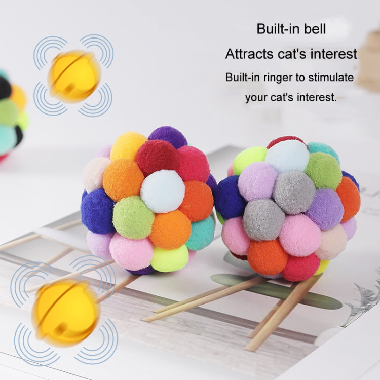 6cm Pet Toys Sound Ball Plush Self-Help Relief Bite Resistant Teething Cats And Dog Toy Balls(Colorful) - Stuffed Toys & Cottony by PMC Jewellery | Online Shopping South Africa | PMC Jewellery