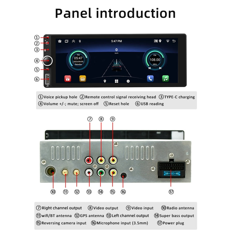 Car Universal Radio Wireless Bluetooth Hands-Free Android Navigation, Memory: 1+32G - Car MP3 & MP4 & MP5 by PMC Jewellery | Online Shopping South Africa | PMC Jewellery | Buy Now Pay Later Mobicred