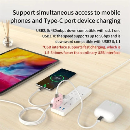 3 In 1 USB Hub For iPad / Phone Docking Station, Port: 3A USB3.0+USB2.0 x 2 White - USB 3.0 HUB by PMC Jewellery | Online Shopping South Africa | PMC Jewellery | Buy Now Pay Later Mobicred