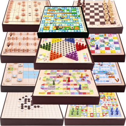 11 in 1 Wooden Multifunctional Parent-Child Interactive Children Educational Chessboard Toy Set - Table Games by PMC Jewellery | Online Shopping South Africa | PMC Jewellery | Buy Now Pay Later Mobicred