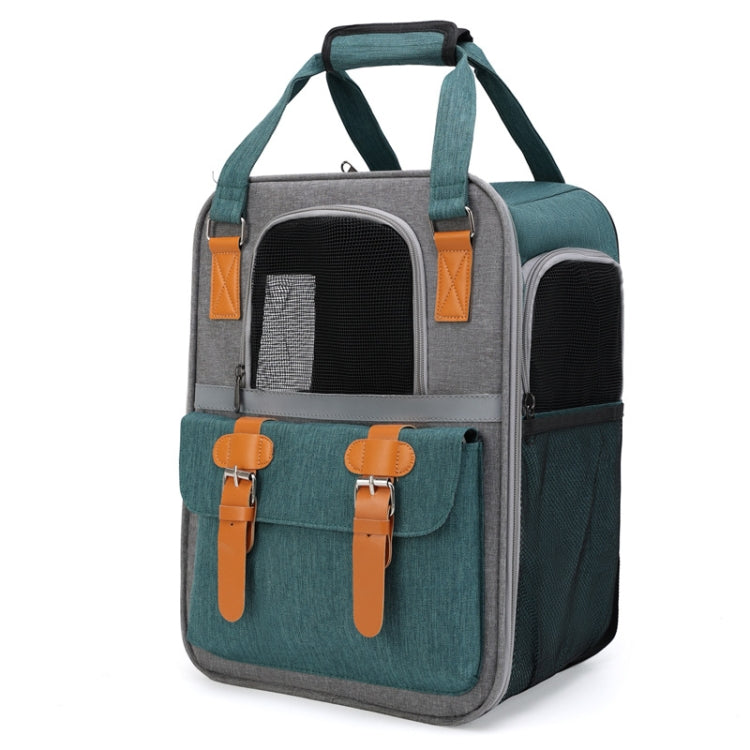 Outdoor Portable Shoulder Pet Backpack Handheld Foldable Breathable Cat Bag(Style 6 Green) - Pet Bags by PMC TechLife | Online Shopping South Africa | PMC TechLife | Buy Now Pay Later Mobicred