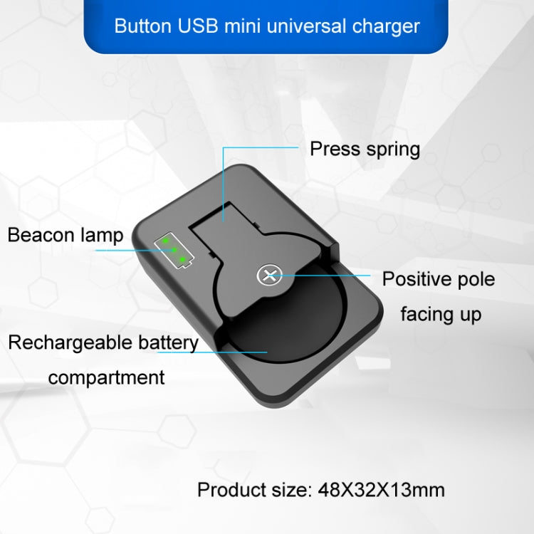 4.2V LIR2032/2450 Button Battery Universal Charger(White With Cable) - Charger & Converter by PMC TechLife | Online Shopping South Africa | PMC TechLife
