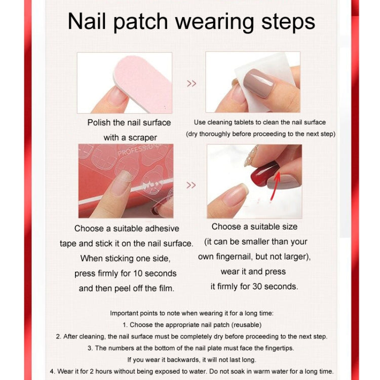 24pcs/box Handmade Nail Glitter Nail Jelly Glue Finished Patch, Color: BS2028(Wear Tool Bag) - Nail Stickers by PMC Jewellery | Online Shopping South Africa | PMC Jewellery | Buy Now Pay Later Mobicred