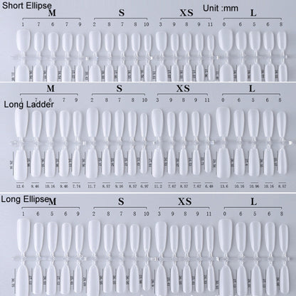 10pairs Of 100pcs/Box Frosted False Nails Artificial Tip, Shape: Long Ellipse L - Nail Stickers by PMC Jewellery | Online Shopping South Africa | PMC Jewellery | Buy Now Pay Later Mobicred