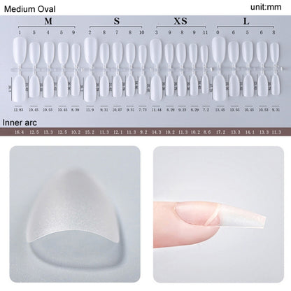 10pairs Of 100pcs/Box Frosted False Nails Artificial Tip, Shape: Ultra-short Ladder L - Nail Stickers by PMC Jewellery | Online Shopping South Africa | PMC Jewellery | Buy Now Pay Later Mobicred