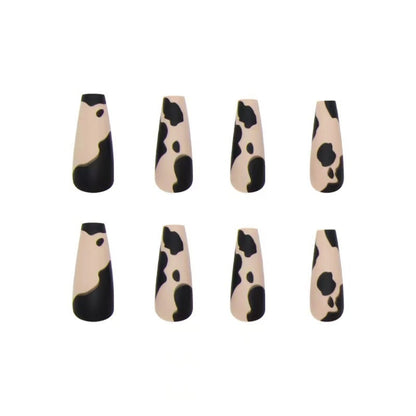 24pcs/box Frosted Leopard Finished Ballet Manicure Patches(BKS549) - Nail Stickers by PMC Jewellery | Online Shopping South Africa | PMC Jewellery | Buy Now Pay Later Mobicred