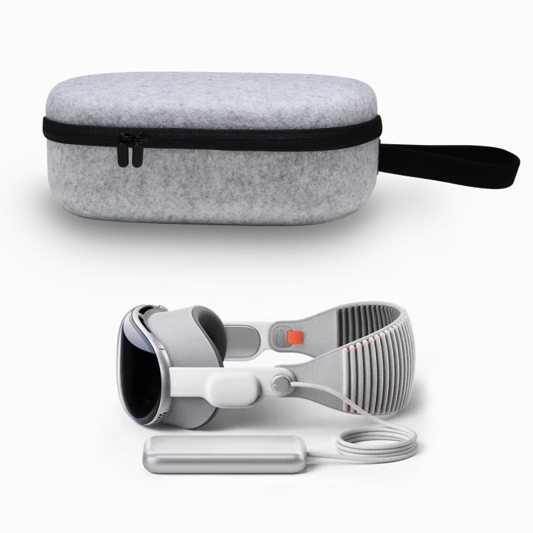 JYS-APP001 For Apple Vision Pro Headset Storage Bag VR Glasses Anti-Scrape Portable Bag, Color: Gray Felt - VR Accessories by JYS | Online Shopping South Africa | PMC Jewellery | Buy Now Pay Later Mobicred