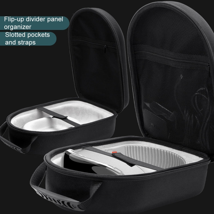 For Apple Vision Pro Storage Bag VR Headwear EVA Portable Hard Case(Cloth Pattern Black) - VR Accessories by PMC TechLife | Online Shopping South Africa | PMC TechLife | Buy Now Pay Later Mobicred