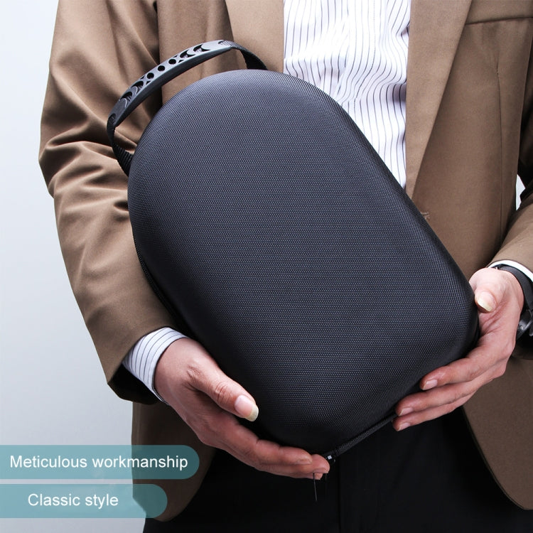 For Apple Vision Pro Storage Bag VR Headwear EVA Portable Hard Case(Cloth Pattern Black) - VR Accessories by PMC TechLife | Online Shopping South Africa | PMC TechLife | Buy Now Pay Later Mobicred