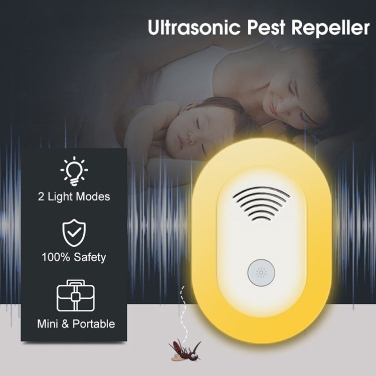 Adjustable Night Light Ultrasonic Mosquito Repeller Mini Home Electronic Mouse Repeller, Spec: US Plug(White) - Repellents by PMC TechLife | Online Shopping South Africa | PMC TechLife