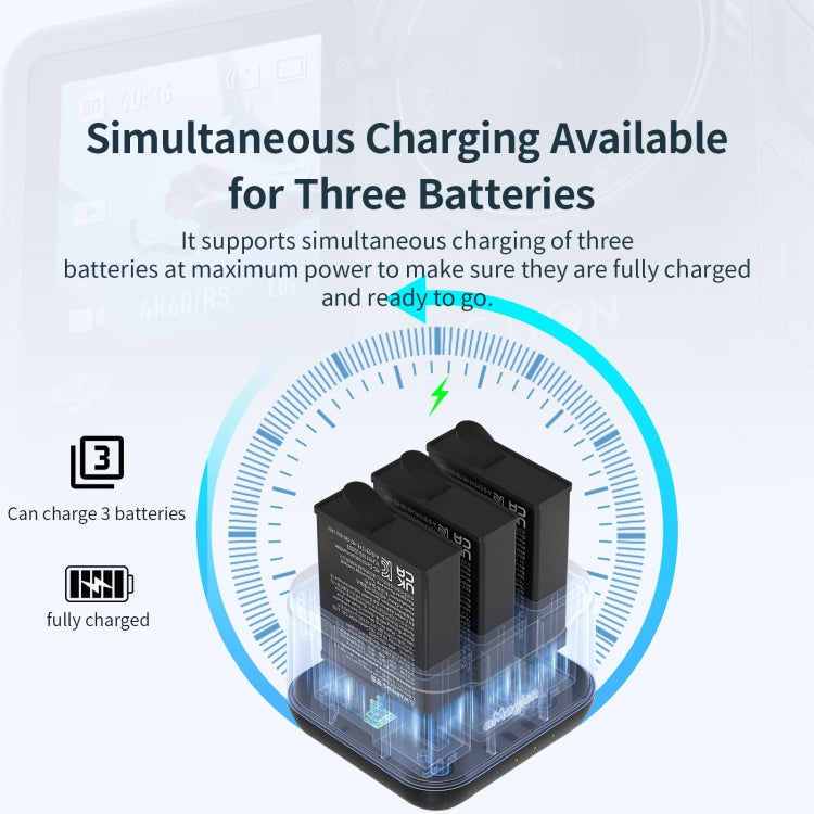 For DJI Osmo Action 4 / 3 AMagisn Battery Charger Seat - free shipping - PMC TechLife - Order now!