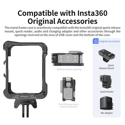 For Insta360 Ace / Ace Pro aMagisn Quick Disassembly Metal Rabbit Cage Border Accessories - Mount & Holder by aMagisn | Online Shopping South Africa | PMC Jewellery | Buy Now Pay Later Mobicred