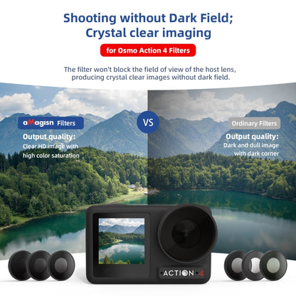 For DJI Osmo Action 4 AMagisn Waterproof Filter Sports Camera Accessories, Style: UV -  by aMagisn | Online Shopping South Africa | PMC Jewellery | Buy Now Pay Later Mobicred