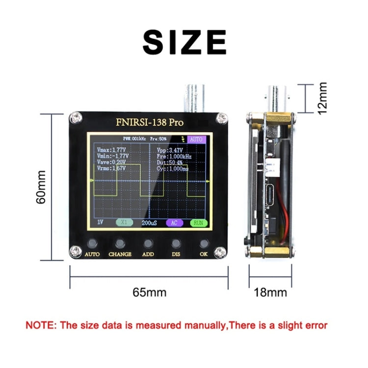 FNIRSI Handheld Small Teaching Maintenance Digital Oscilloscope, Specification: Upgrade Without Battery - Other Tester Tool by FNIRSI | Online Shopping South Africa | PMC Jewellery | Buy Now Pay Later Mobicred