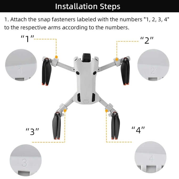 For DJI Mini 4 Pro Drone BRDRC Landing Gear Increased Height Leg(Gray) - Other by BRDRC | Online Shopping South Africa | PMC Jewellery | Buy Now Pay Later Mobicred