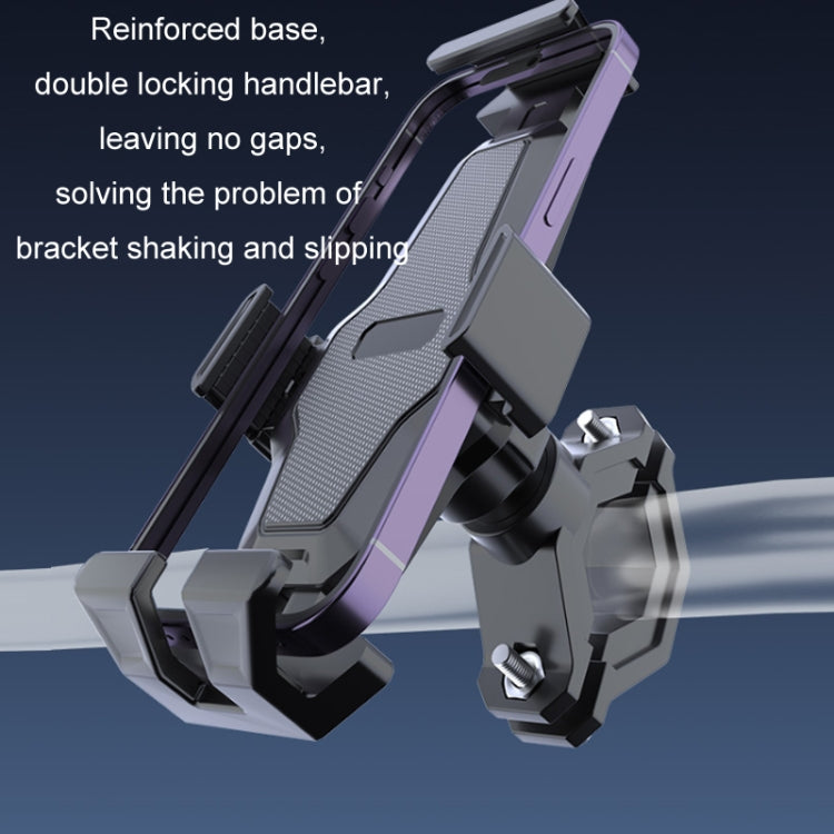 Cycling Bicycle Automatic Locking Mobile Phone Holder(Handlebars) - Holders by PMC TechLife | Online Shopping South Africa | PMC TechLife | Buy Now Pay Later Mobicred