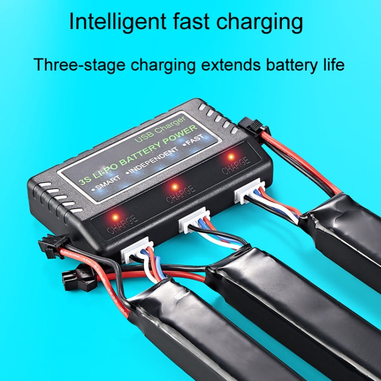 11.1V One Charge Three Water Bullet Rifle Li-Po Battery Balance Charging Case - Charger & Converter by PMC TechLife | Online Shopping South Africa | PMC TechLife | Buy Now Pay Later Mobicred