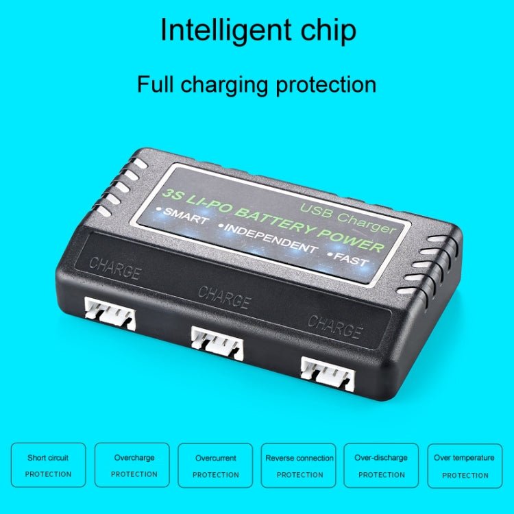 11.1V One Charge Three Water Bullet Rifle Li-Po Battery Balance Charging Case - Charger & Converter by PMC TechLife | Online Shopping South Africa | PMC TechLife | Buy Now Pay Later Mobicred