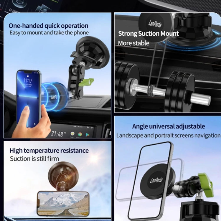 Lanparte Magnetic Car Phone Holder Adjustable Suction Cup Navigation Stand RBA-M01NL - Car Holders by Lanparte | Online Shopping South Africa | PMC Jewellery | Buy Now Pay Later Mobicred