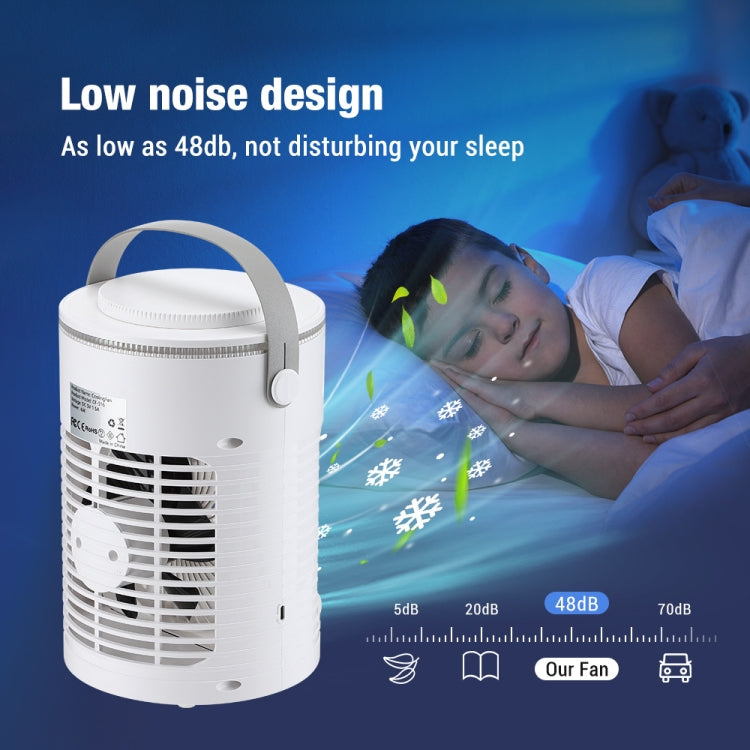 CF-516 USB Home Timed Desktop RGB Light Adjustable Spray Humidification Cooler Fan(White) - Electric Fans by PMC TechLife | Online Shopping South Africa | PMC TechLife | Buy Now Pay Later Mobicred