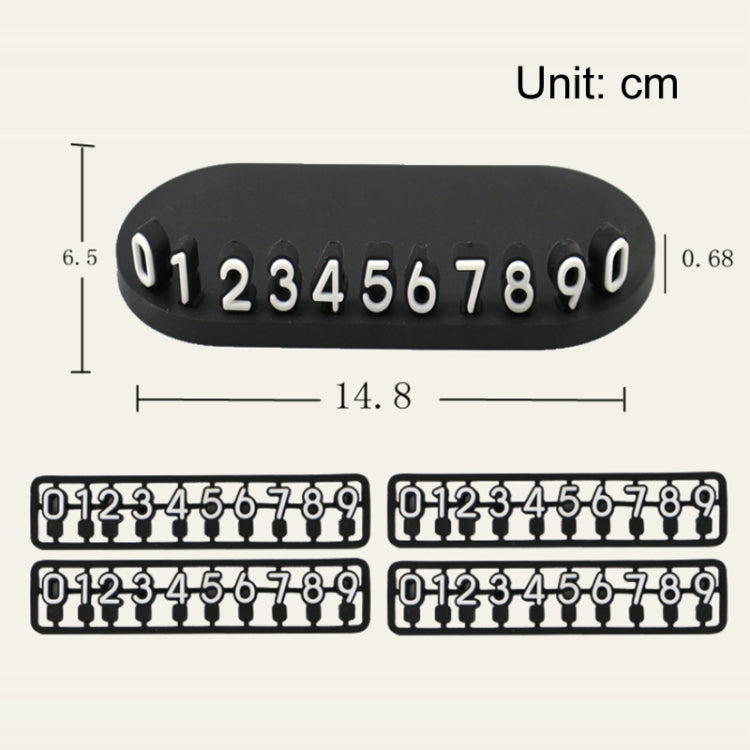 3D Temporary License Plate Removal Ornaments Anti-slip Base(Black) - Parking Card by PMC TechLife | Online Shopping South Africa | PMC TechLife | Buy Now Pay Later Mobicred
