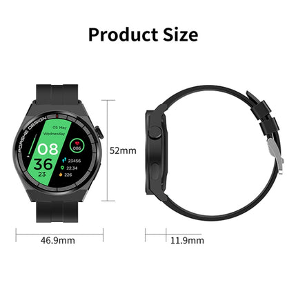 GT3Pro 1.28-Inch Health Monitoring Bluetooth Call Smart Watch With NFC, Color: Black Leather - Smart Watches by PMC Jewellery | Online Shopping South Africa | PMC Jewellery