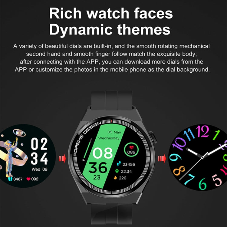 GT3Pro 1.28-Inch Health Monitoring Bluetooth Call Smart Watch With NFC, Color: Brown Leather - Smart Watches by PMC Jewellery | Online Shopping South Africa | PMC Jewellery