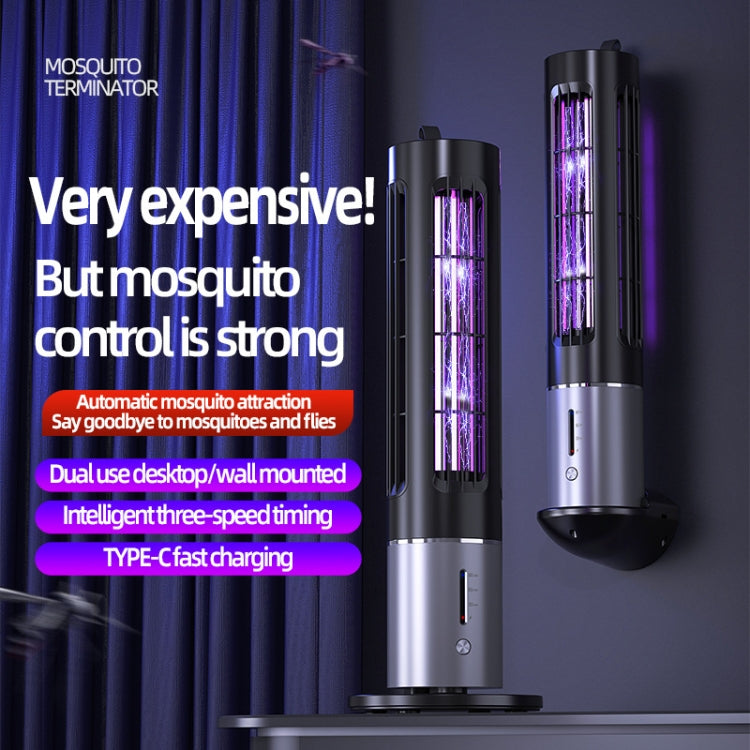D9 Portable UV Anti Mosquito Lamp Rechargeable Mute Fly Trap with 3-speed Timing(Black) - Repellents by PMC TechLife | Online Shopping South Africa | PMC TechLife | Buy Now Pay Later Mobicred