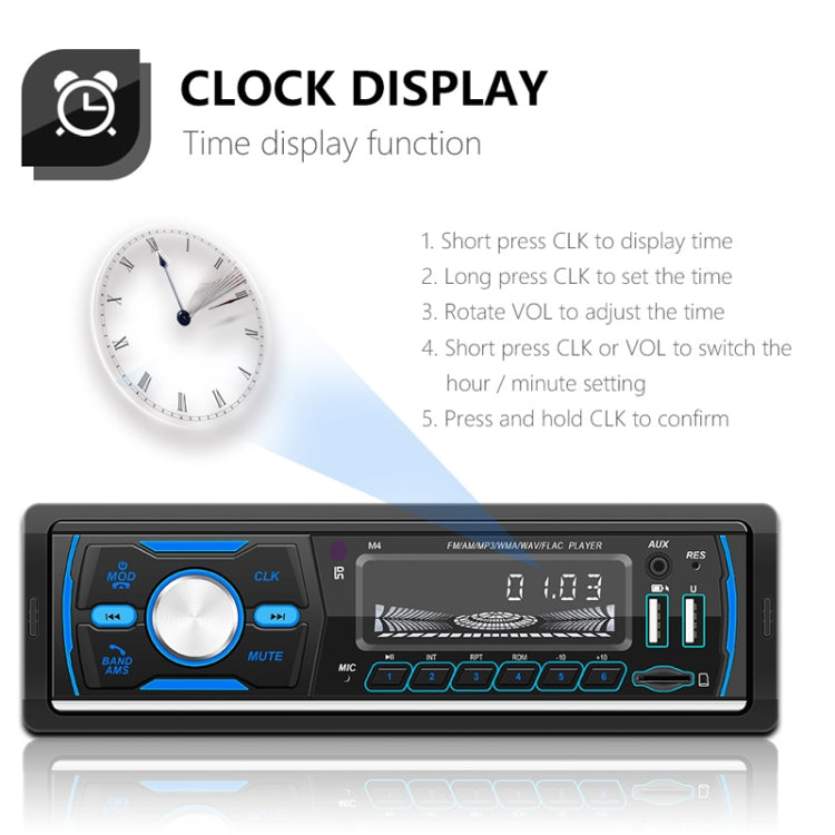 Dual USB Car DAB Digital U Disk Card Bluetooth Radio MP3 Player(SWM-M4) - Car MP3 & MP4 & MP5 by PMC TechLife | Online Shopping South Africa | PMC TechLife | Buy Now Pay Later Mobicred