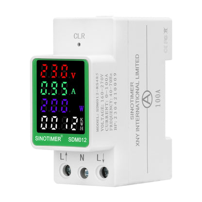 SINOTIMER DIN Rail AC Digital Display Current Voltage Power Electricity Multi-Function Tester, Model: SDM012-RS485 - Current & Voltage Tester by SINOTIMER | Online Shopping South Africa | PMC Jewellery | Buy Now Pay Later Mobicred