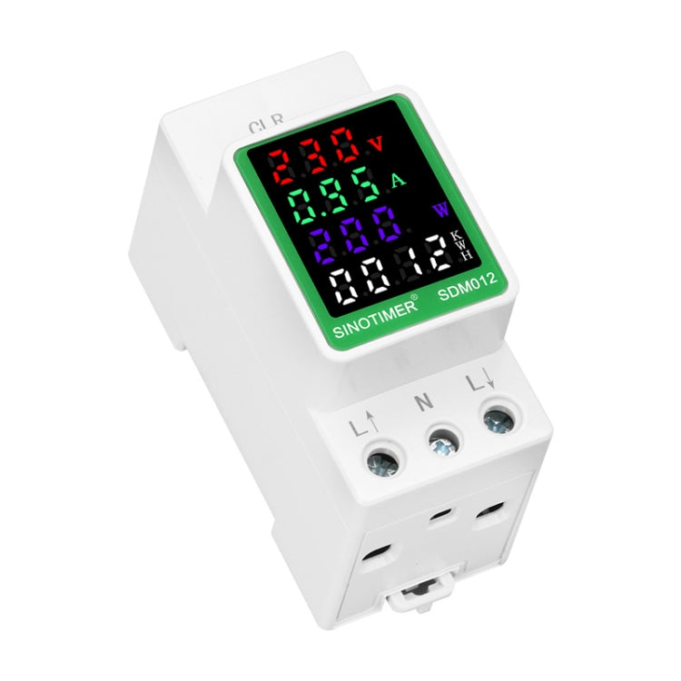 SINOTIMER DIN Rail AC Digital Display Current Voltage Power Electricity Multi-Function Tester, Model: SDM012-1 - Current & Voltage Tester by SINOTIMER | Online Shopping South Africa | PMC Jewellery | Buy Now Pay Later Mobicred