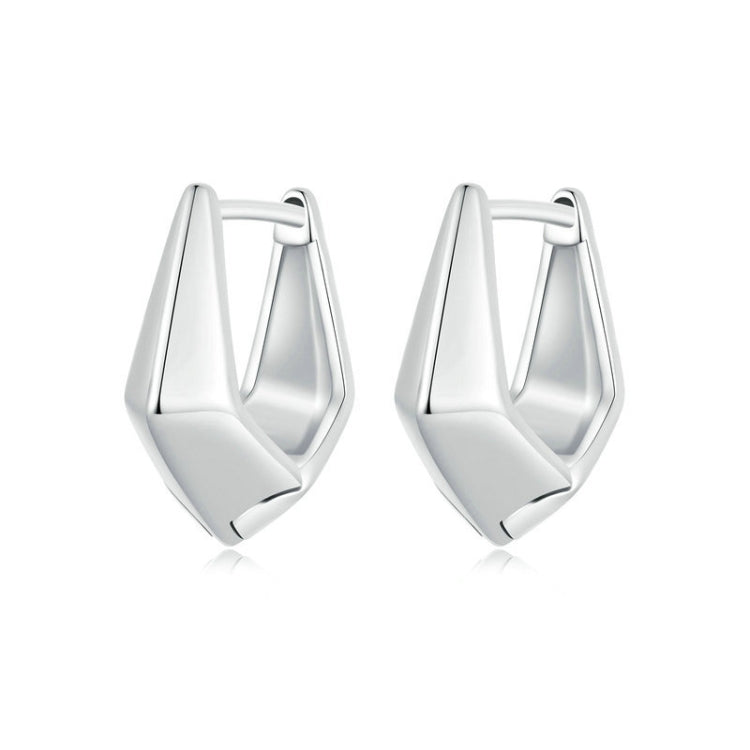 S925 Sterling Silver Geometric Women Earrings(SCE1704) - Stud Earrings & Earrings by PMC Jewellery | Online Shopping South Africa | PMC Jewellery