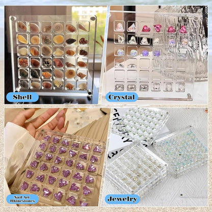 36 Grids Acrylic Magnetic Seashell Storage Display Box Beads Jewelry Nail Art Storage Box - Jewelry Storages by PMC Jewellery | Online Shopping South Africa | PMC Jewellery