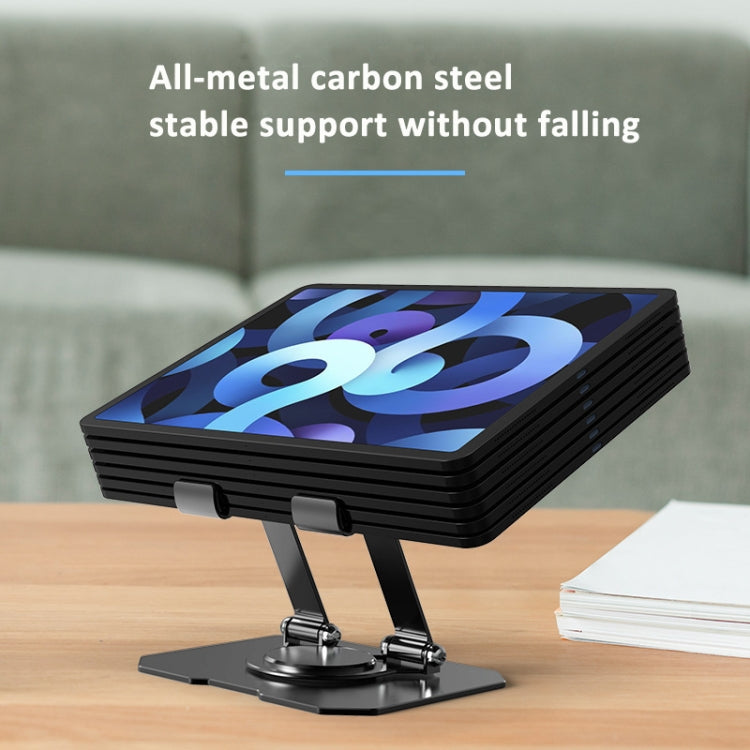 Metal Cooling Tablet Stand Rotatable Adjustable Base Support(Black) - Desktop Holder by PMC TechLife | Online Shopping South Africa | PMC TechLife | Buy Now Pay Later Mobicred