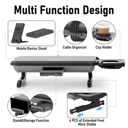 Oimaster Monitor Stand Riser Adjustable Height Laptop Bracket With Storage Drawer, Spec: Upgrade - Laptop Stand by Oimaster | Online Shopping South Africa | PMC Jewellery | Buy Now Pay Later Mobicred