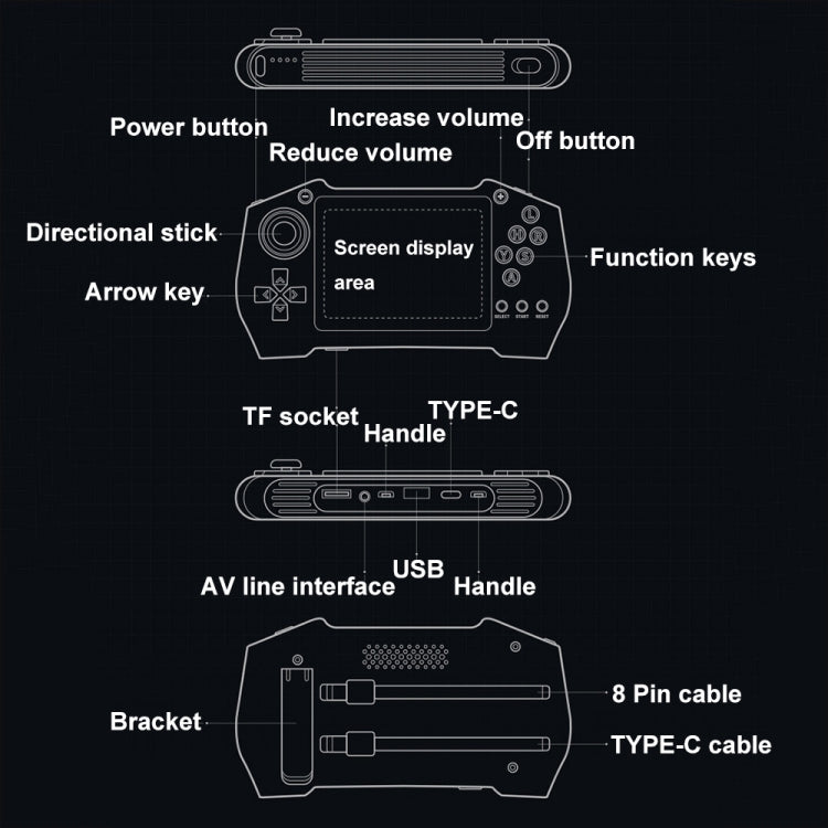 DY14 3.5-Inch Color Screen Retro Handheld Game Console With Power Bank Function, Model: Black - Pocket Console by PMC Jewellery | Online Shopping South Africa | PMC Jewellery | Buy Now Pay Later Mobicred