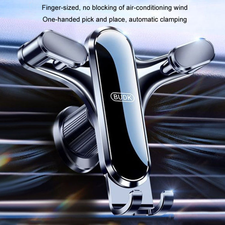 BUDK Triangle Gravity Sensor Car Phone Bracket Car Air Vent Navigation Holder, Model: Suction Cup Base Model - Car Holders by BUDK | Online Shopping South Africa | PMC TechLife | Buy Now Pay Later Mobicred
