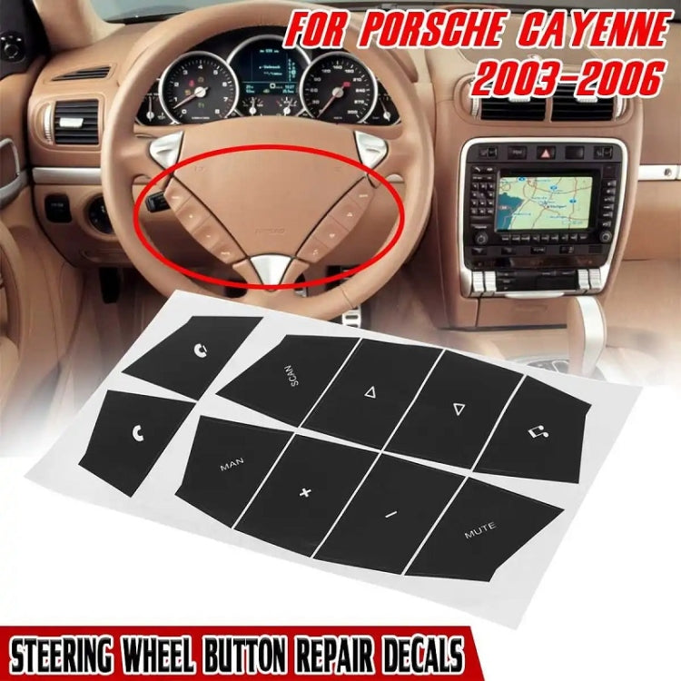 For Porsche Cayenne 2003-2006 Car Steering Wheel Button Repair Stickers - Decorative Sticker by PMC Jewellery | Online Shopping South Africa | PMC Jewellery | Buy Now Pay Later Mobicred