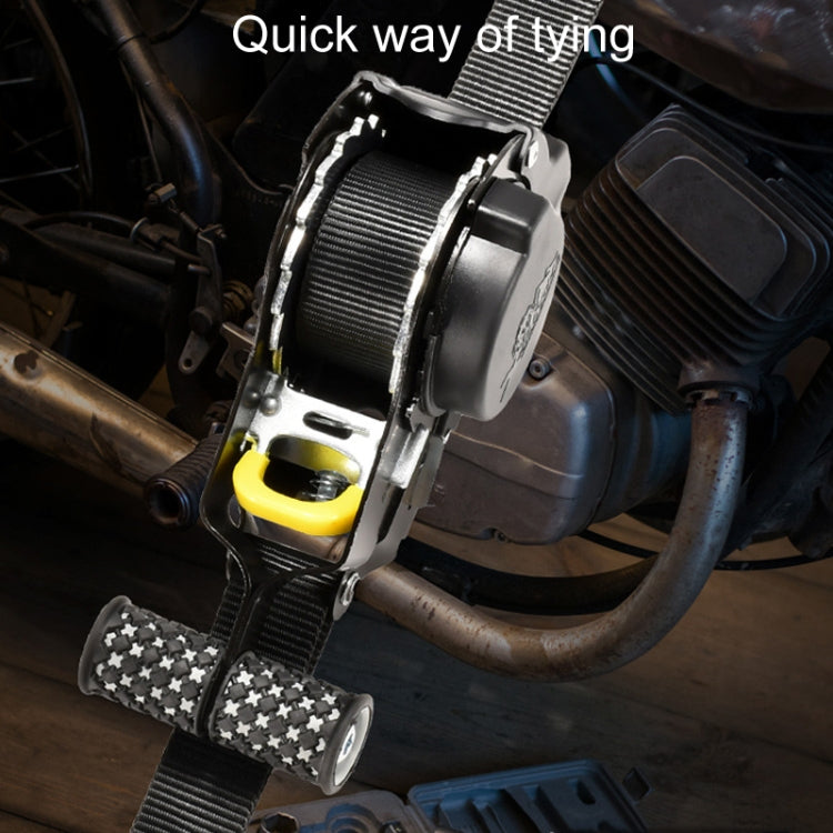 Auto Retract Tensioner Automobile And Motorcycle Cargo Fixing Straps(White) - Towing Bars by PMC TechLife | Online Shopping South Africa | PMC TechLife | Buy Now Pay Later Mobicred
