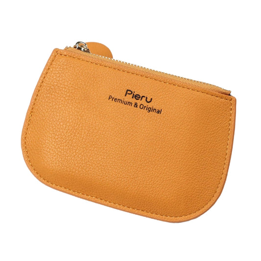 Leisure Ultra-thin Ladies Coin Purse Zippered Mini Wallet(Yellow) - Card & Passport Bags by Pieru | Online Shopping South Africa | PMC Jewellery