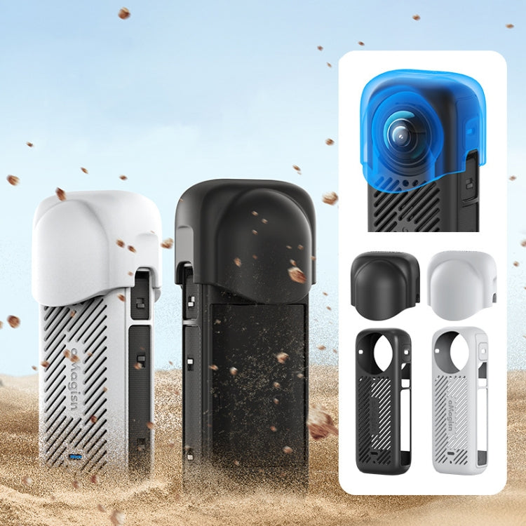 For Insta360 X4 AMagisn Silicone Protective Cover Body Case Gray - free shipping - PMC TechLife - Order now!