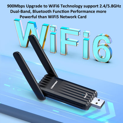 COMFAST CF-943F 900Mbps Wifi6 Bluetooth Network Card 2.4G/5G USB Adapter - USB Network Adapter by COMFAST | Online Shopping South Africa | PMC Jewellery | Buy Now Pay Later Mobicred