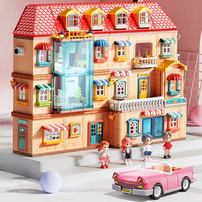 690pcs /Box Children Household Large Pellet Building Blocks Villa Castle Assembly Toys - Pretend Play Toys by PMC Jewellery | Online Shopping South Africa | PMC Jewellery | Buy Now Pay Later Mobicred