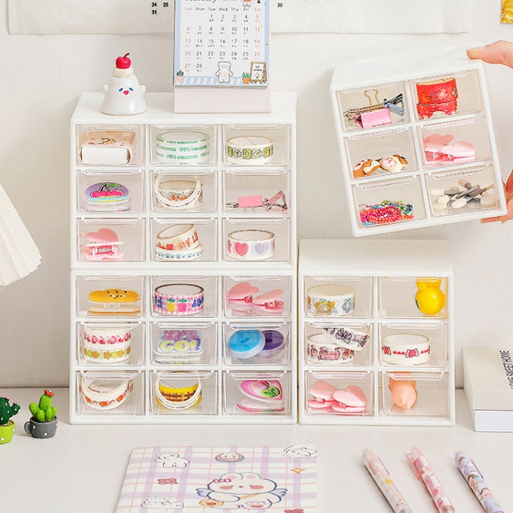 Transparent Desktop Small Objects Compartment Drawer Organizer Hair Accessories Storage Case, Color: 9 Grids Rose - free shipping - PMc TechLife - Order now!